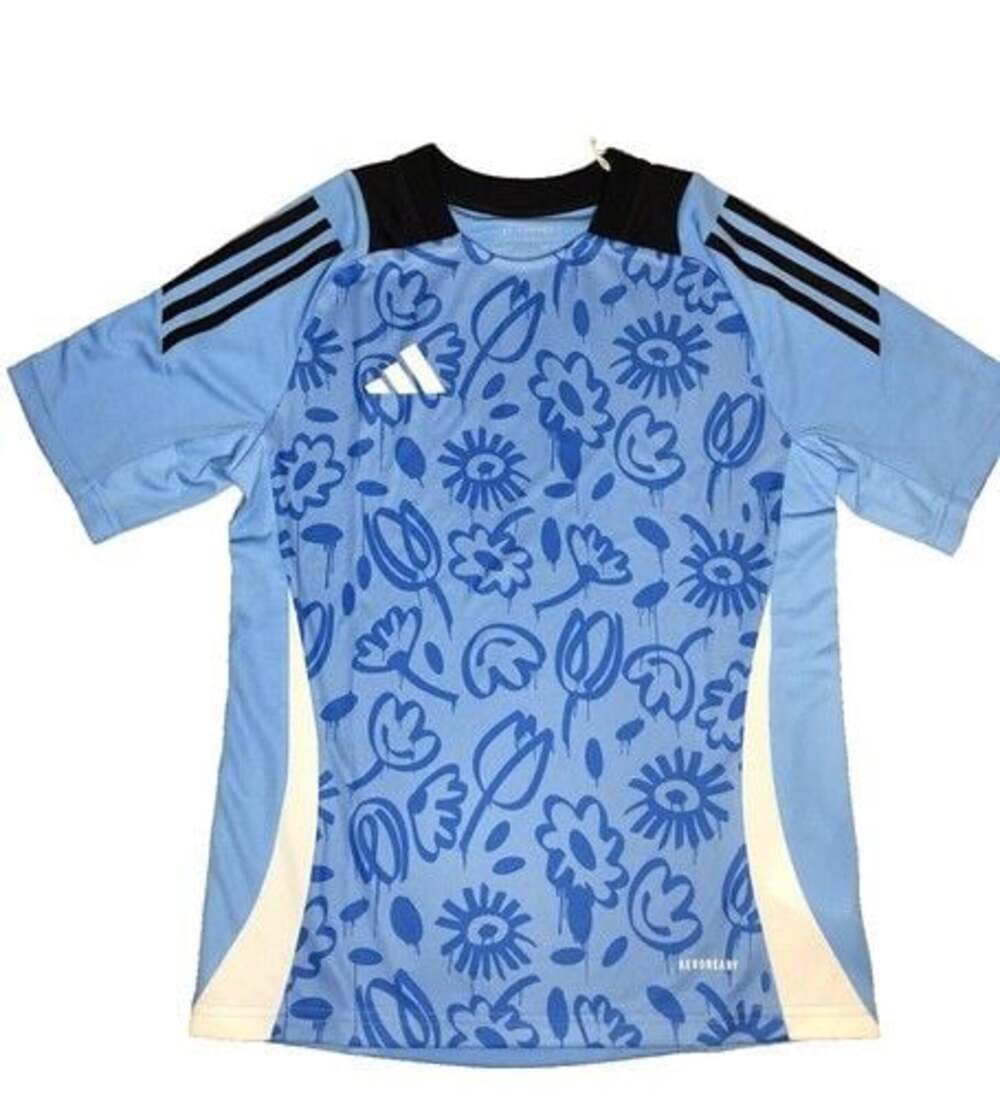 adidas Tiro 24 Floral Training Soccer Jersey Semi Blue Burst